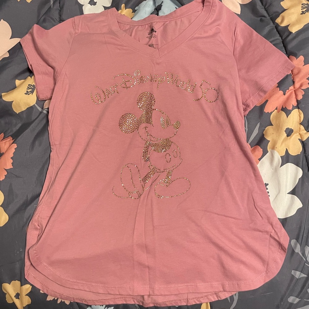 Disney World 50th Anniversary Sparkle Pink Shirt